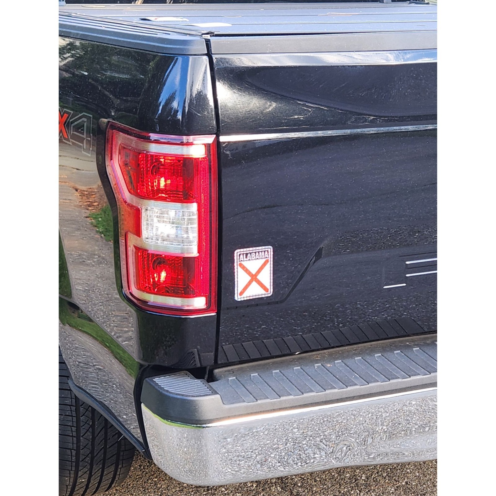 Alabama State Flag Reflective Decal Adhesive Printed Vinyl Sticker