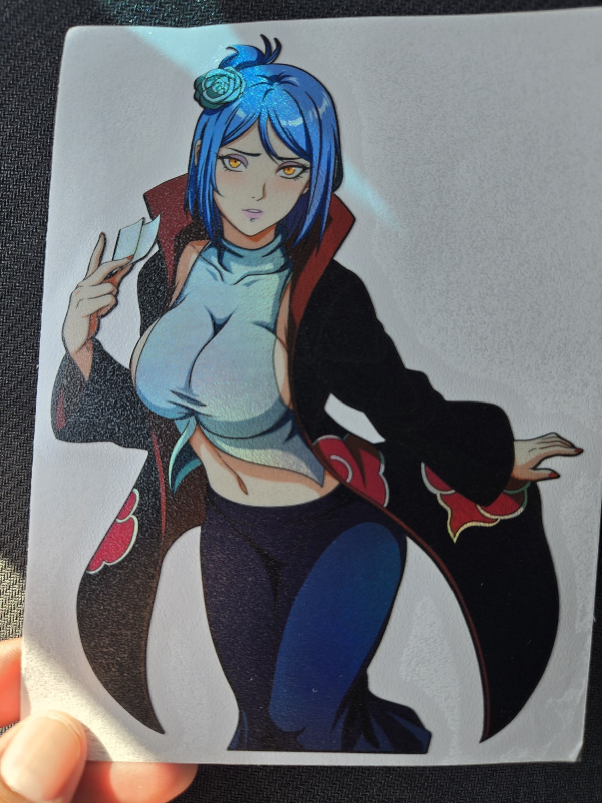 6" Spotholographic Weatherproof Waifu Vinyl Sticker Konan