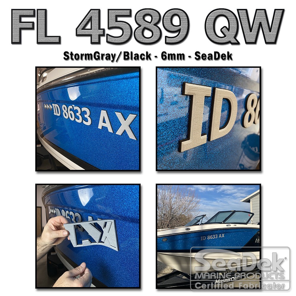 SeaDek Raised 3" Boat Registration Numbers Set | Peel & Stick Install – SG/B