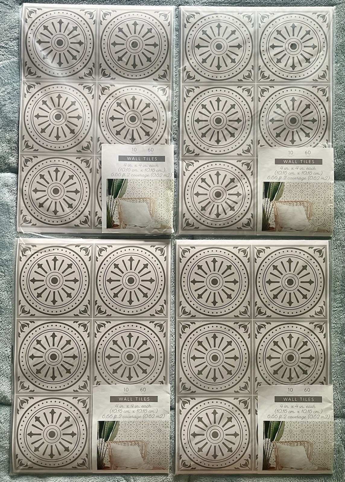 4” X 4” Peel & Stick Tile Decal Gray & White 26.5 Sq Ft, Pack Of 240. Target