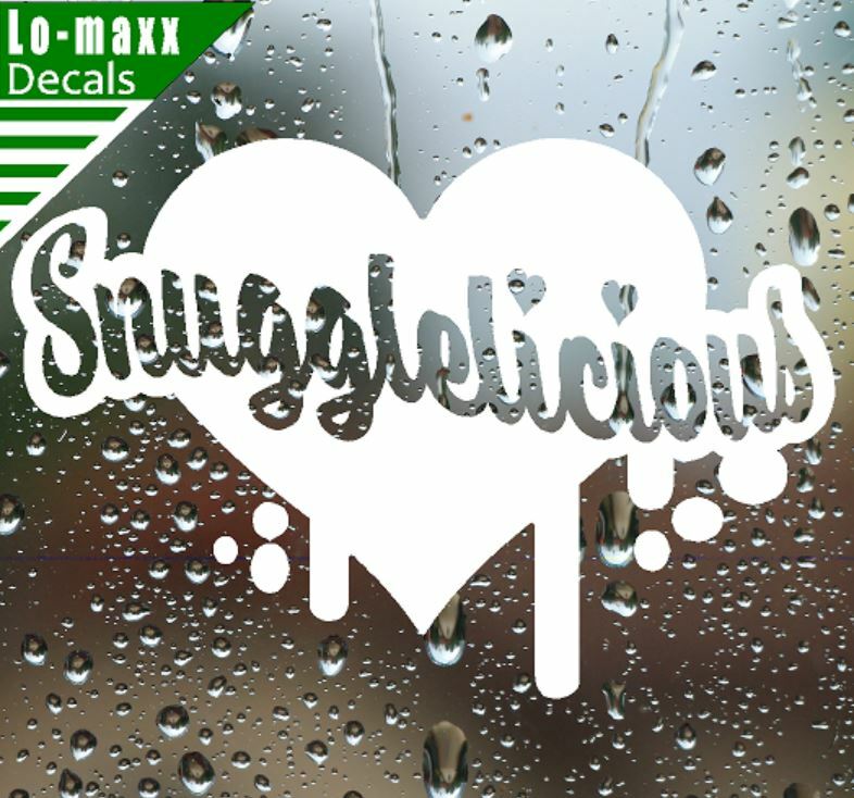 Snugglelicious Cute Custom Design Art Various Sizes & Colors Die Cut Vinyl Decal