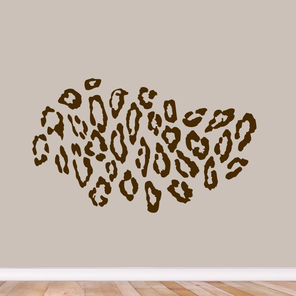 Leopard Print Wall Decal – Animal, Kids Room, Nursery, Jungle, Patterns, Sticker