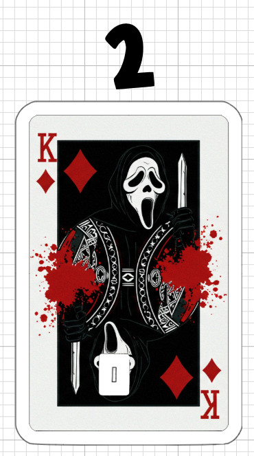 Ghostface Playing Card ATM Debit Credit Sticker Skin Halloween Ace King Horror