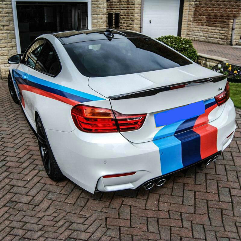 Graphics Tricolor M Performance Sticker For BMW M4 M5 Racing Stripe Bumper Decal