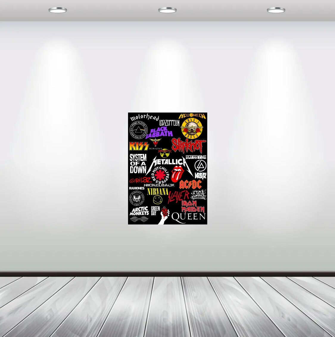 Rock N Roll Wall Vinyl Decal Graphic (Removable Adhesive Backing)