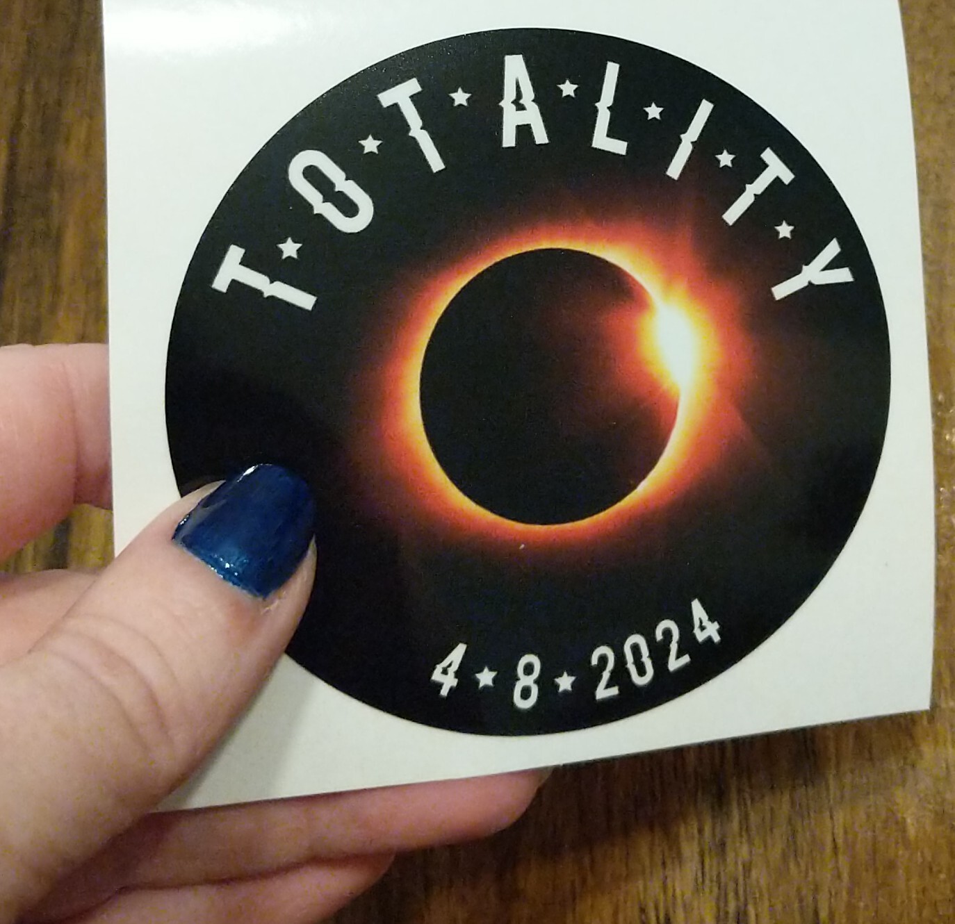 3.5" Solar Eclipse 2024 Decal Vinyl Sticker Totality Moon Sun Event Eye to Space