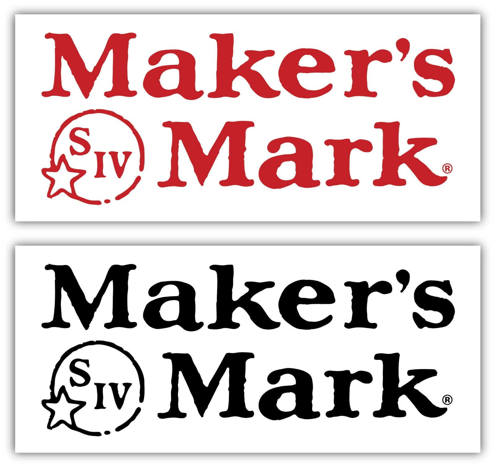 Maker's Mark Sticker Decal *PICK COLOR&SIZE* Alcohol Bourbon Whisky Bar Wall