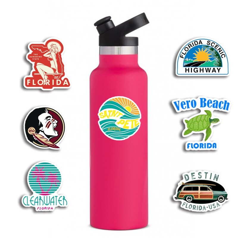 100pcs FLORIDA Stickers, Beach Travel Vacation Stickers, #075163