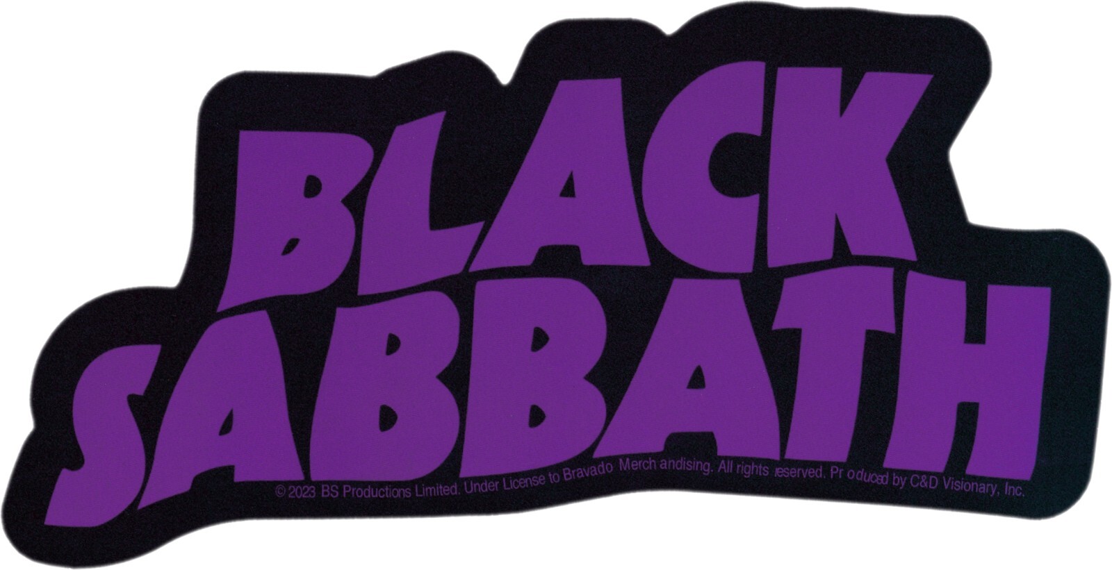 Sticker – Black Sabbath Master Of Reality Purple Logo 4.6" x 2.5" Die Cut #10352