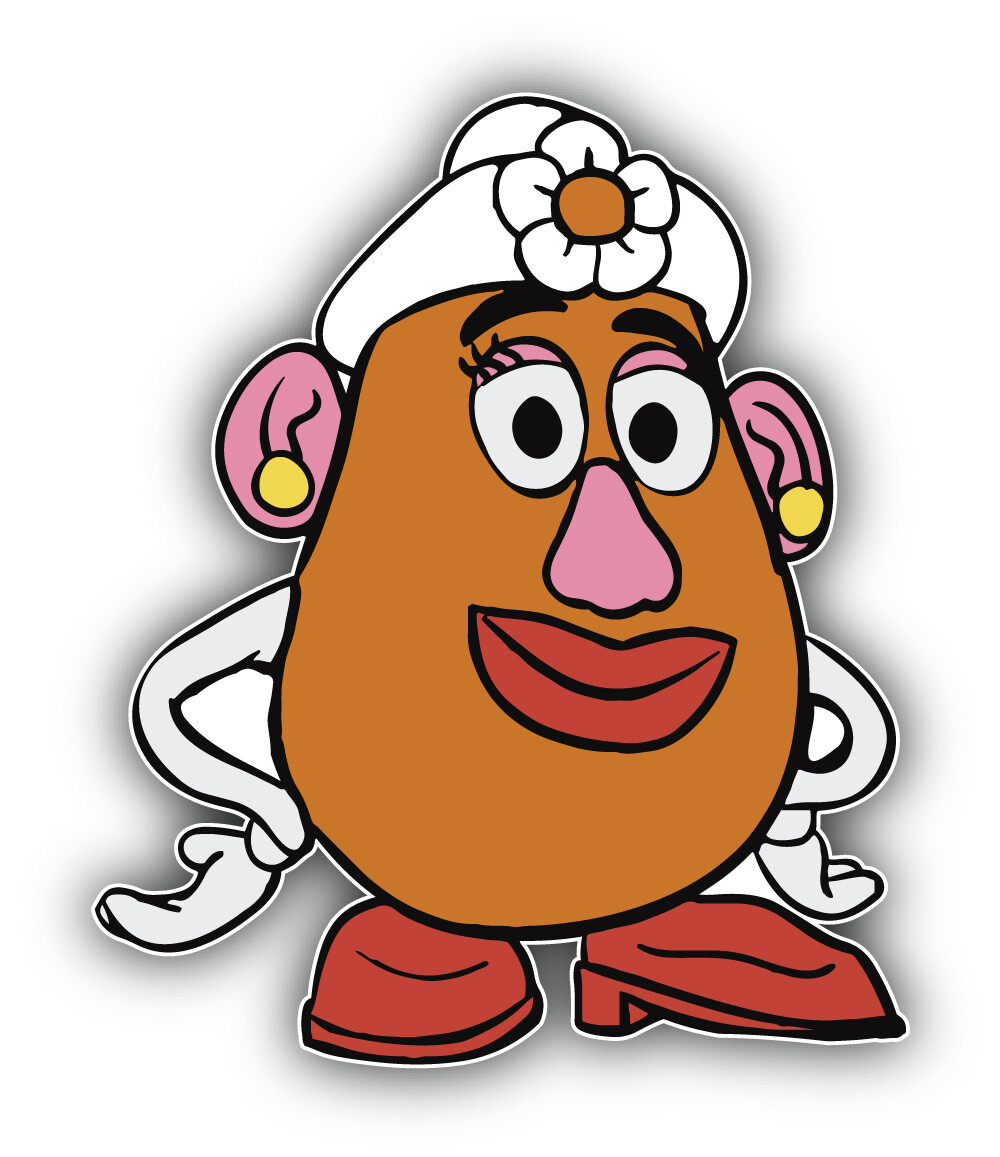 Toy Story Cartoon Mrs Potato Head Sticker Bumper Decal – "SIZES"