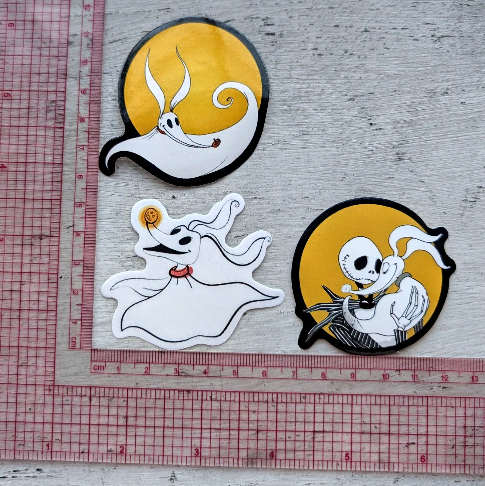 Nightmare Before Christmas Stickers Zero And Jack Stickers Lot Of 3 Pcs