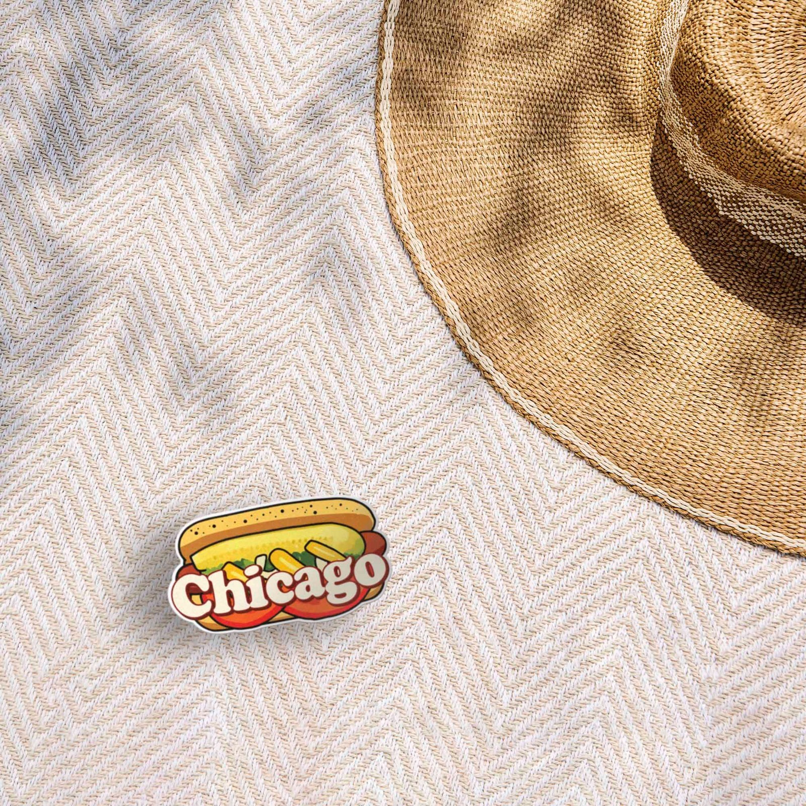 Chicago Hot Dog Sticker – Funny Midwest Illinois Decals for Laptop & Hydroflask