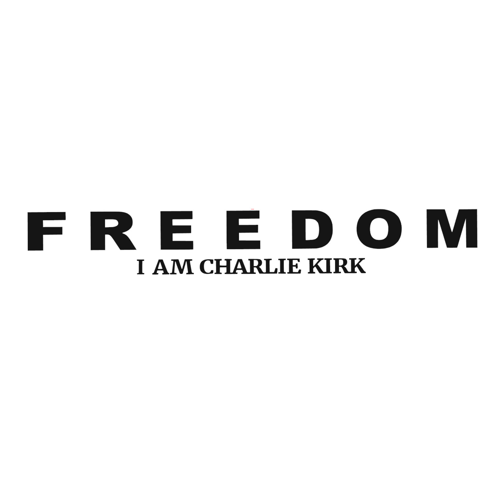 Charlie Kirk Freedom Decal Sticker Vinyl Tumbler Laptop Console Car Patriotic