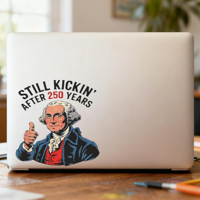 U.S. 250th Anniversary Sticker Waterproof Customizable for Window Car Laptop