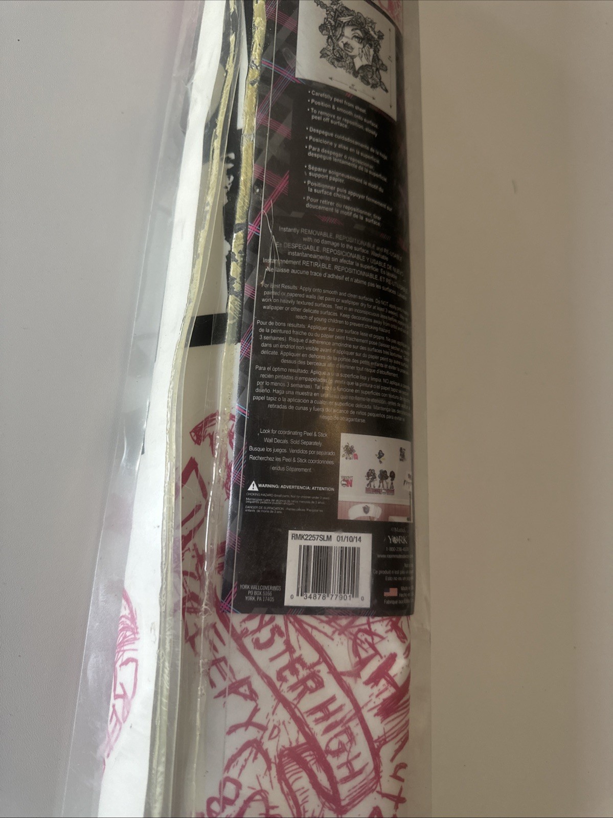 Vintage Monster High Peel & Stick Wall Decals 17 Self Adhesive Pre Cut