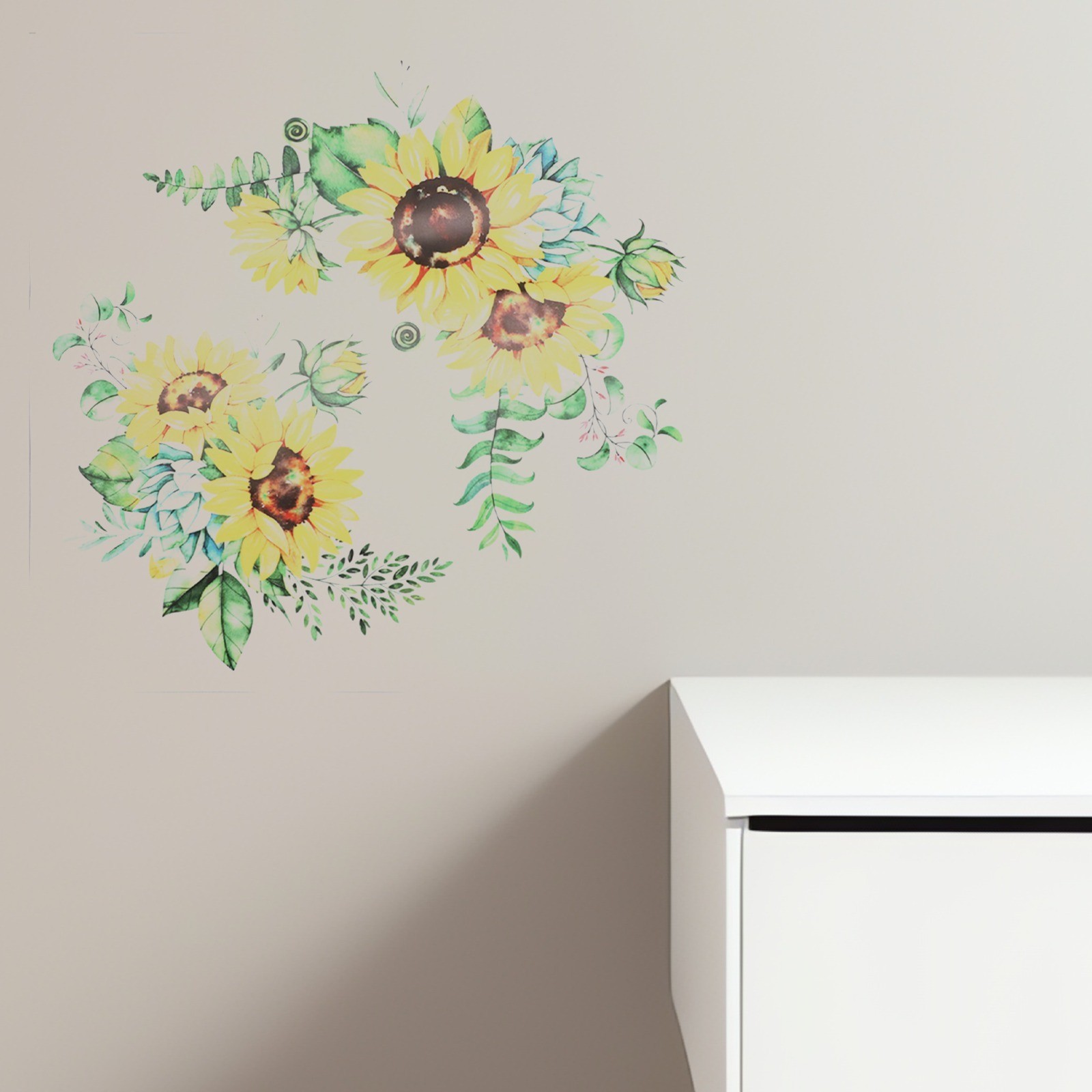 Waterproof Sunflower PVC Removable Wall Stickers Art Decals Mural Decor