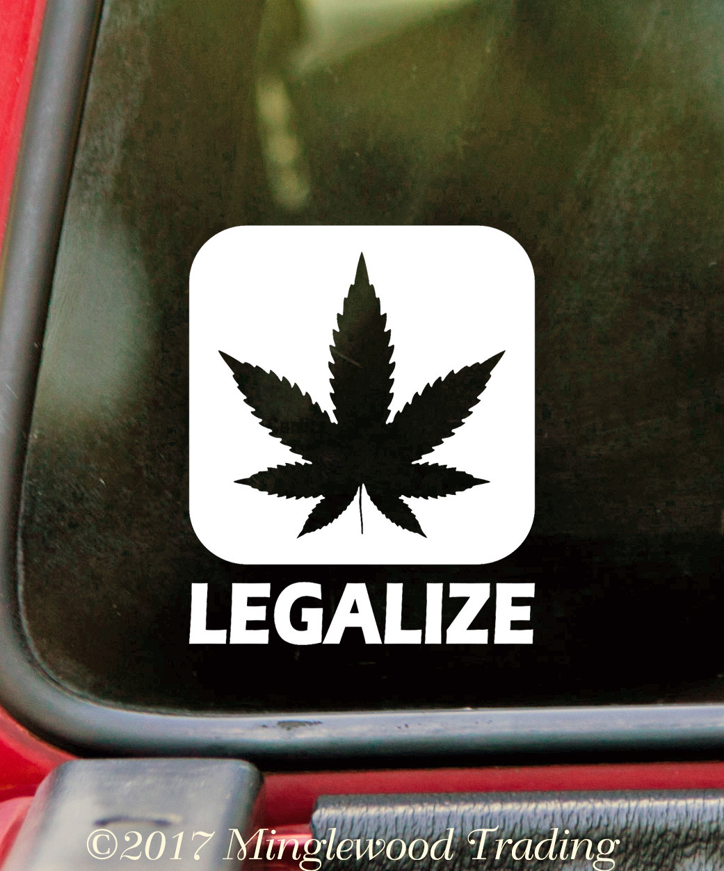 LEGALIZE Vinyl Decal – Marijuana Oil Pot Cannabis Hemp Weed – Die Cut Sticker