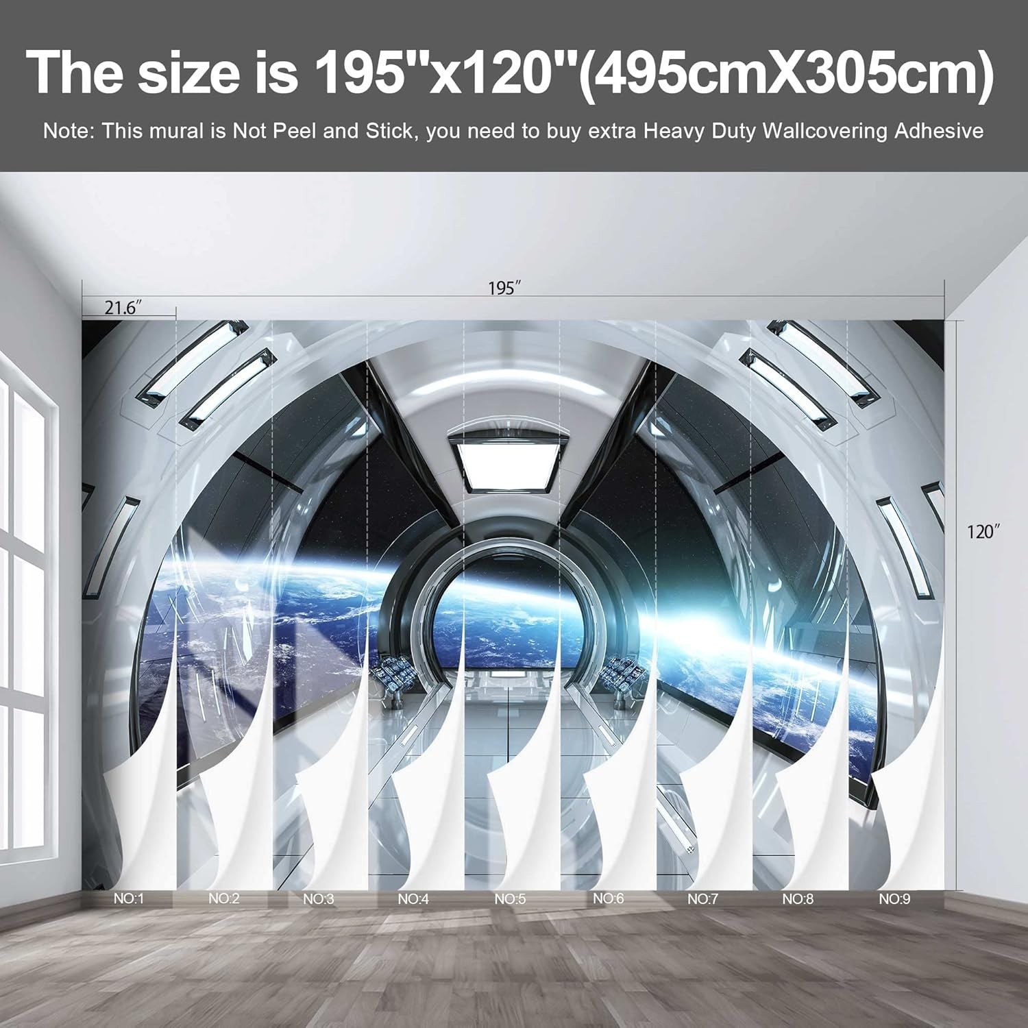 Space Ship 3D Space Wallpaper Bedroom Extra Large Wall Mural Living Room
