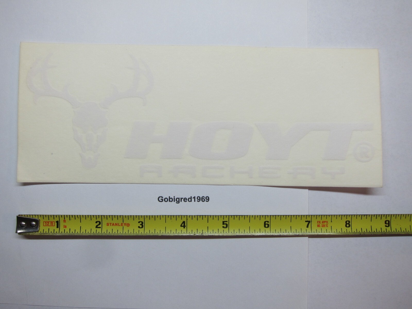 NEW HOYT Archery Buck Reverse Window Decal Sticker 3 3/8 x 8 5/8 FREE SHIPPING