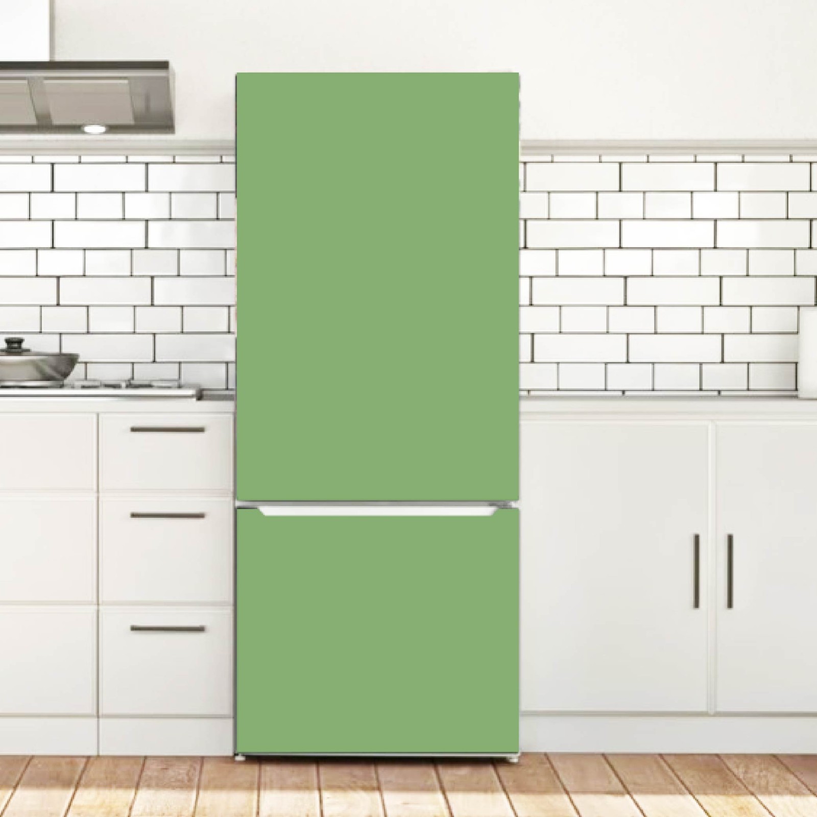 Sage Green Vinyl Refrigerator Cover – Simple and Sophisticated