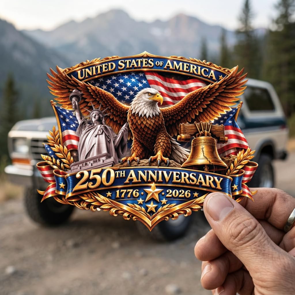 2pcs 250th Anniversary USA Car Decal Sticker, Patriotic Bald Eagle 1776–2026 …