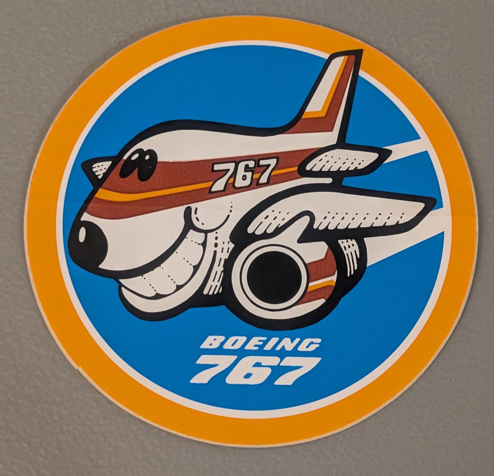 Vintage Boeing 767 Airplane Sticker – 80s Pudgy Aviation Plane Aircraft Jumbo