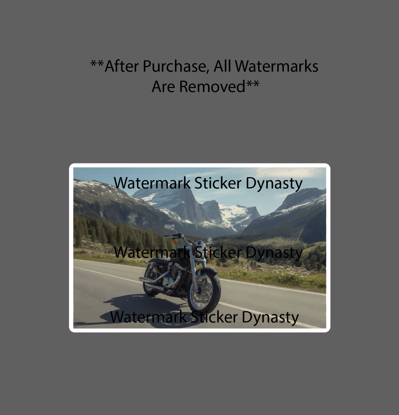 Motorcycle Sticker Waterproof Decal Road Trip Harley Mountain Scene Gift NEW