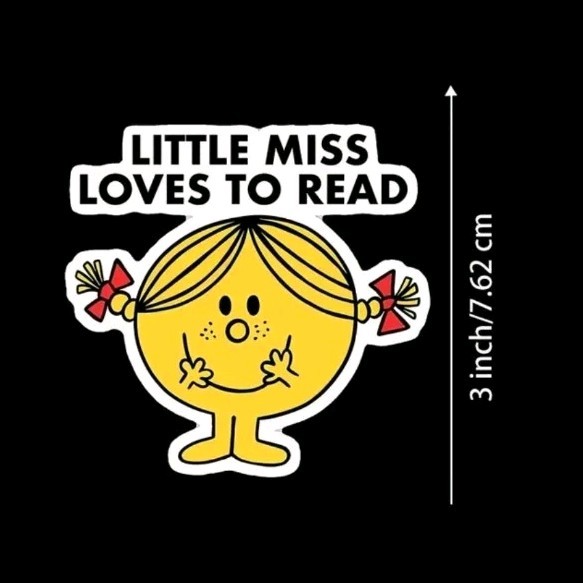 Little Miss Loves To Read Sticker Decal Window Car Cup Bottle Laptop Book Door