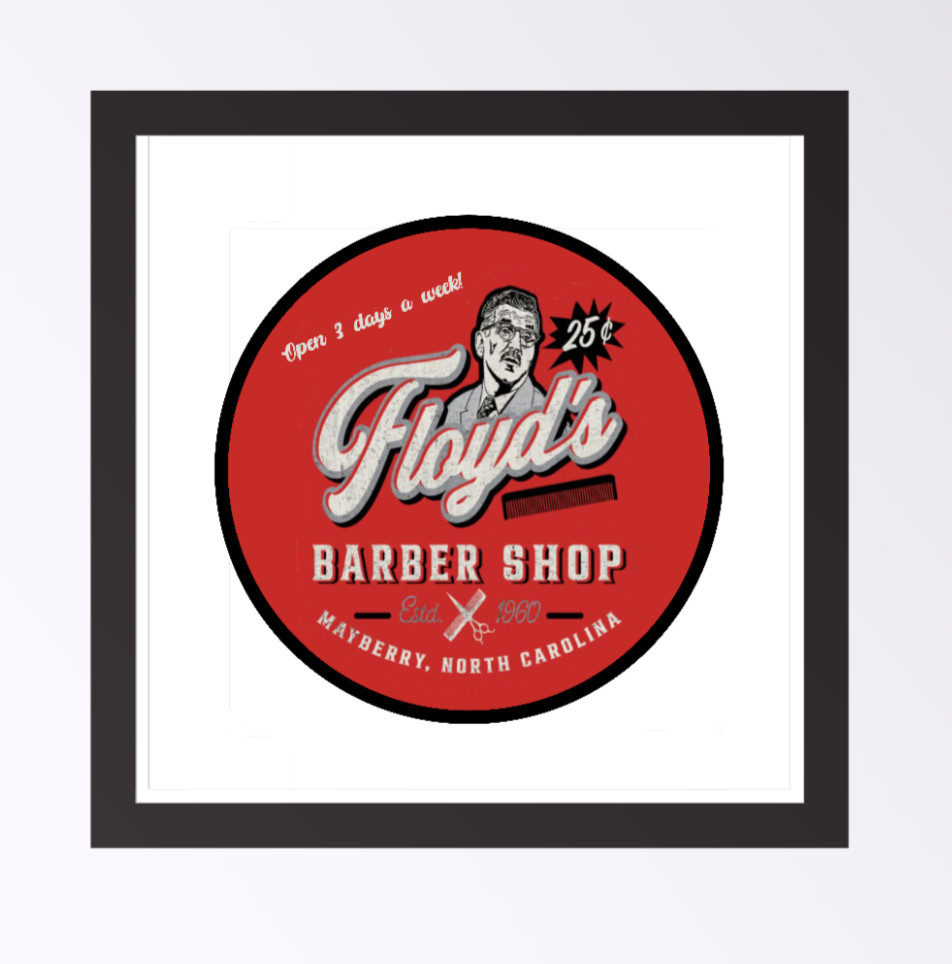 Andy Griffith Show (Floyd's Barber Shop) – 4" Handmade Vinyl Decal Vehicle Decor