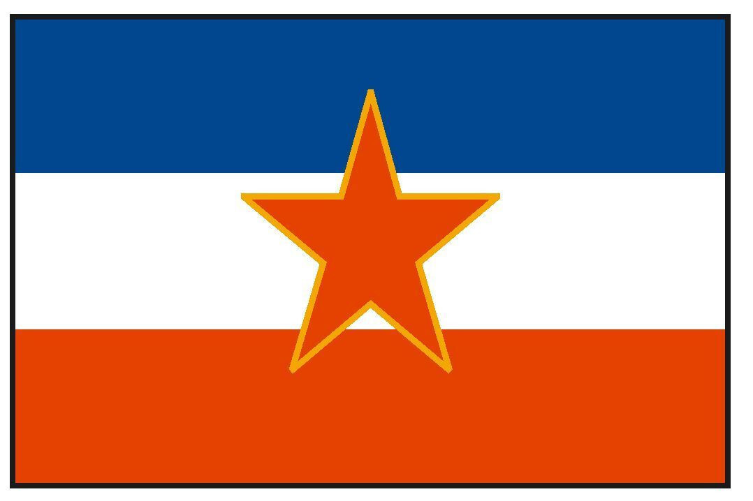 Yugoslavia International Flag Sticker Decal F562