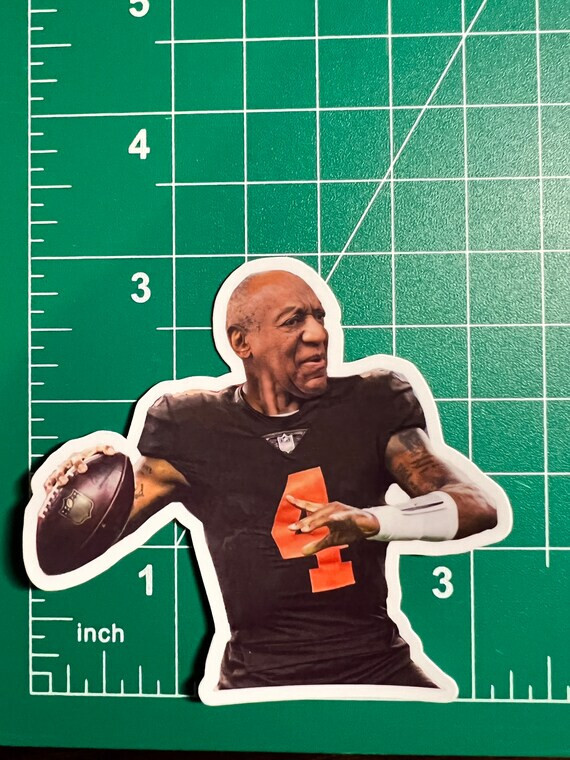 Deshaun Watson Bill Cosby Parody Sticker – Laminated Vinyl Sticker – 3"x3"