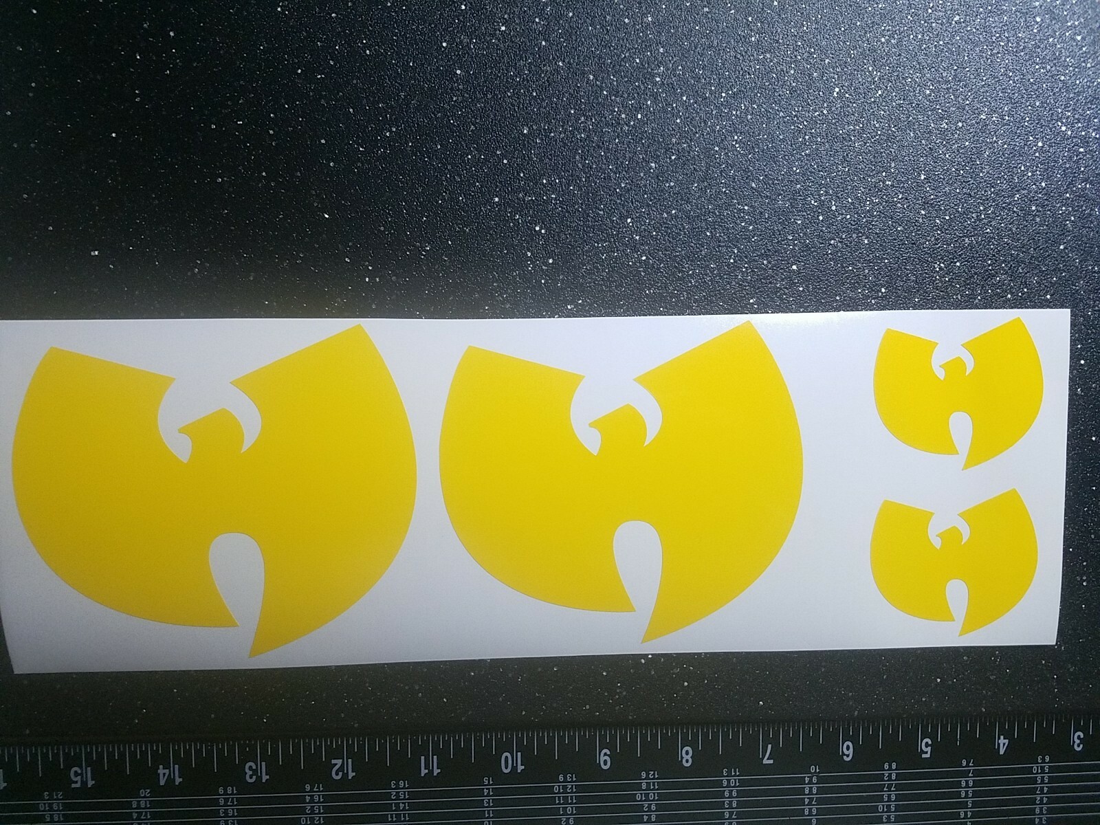 Wu-Tang Street Wear Set of 4 Yellow Vinyl Decal Sticker Set – Free Shipping