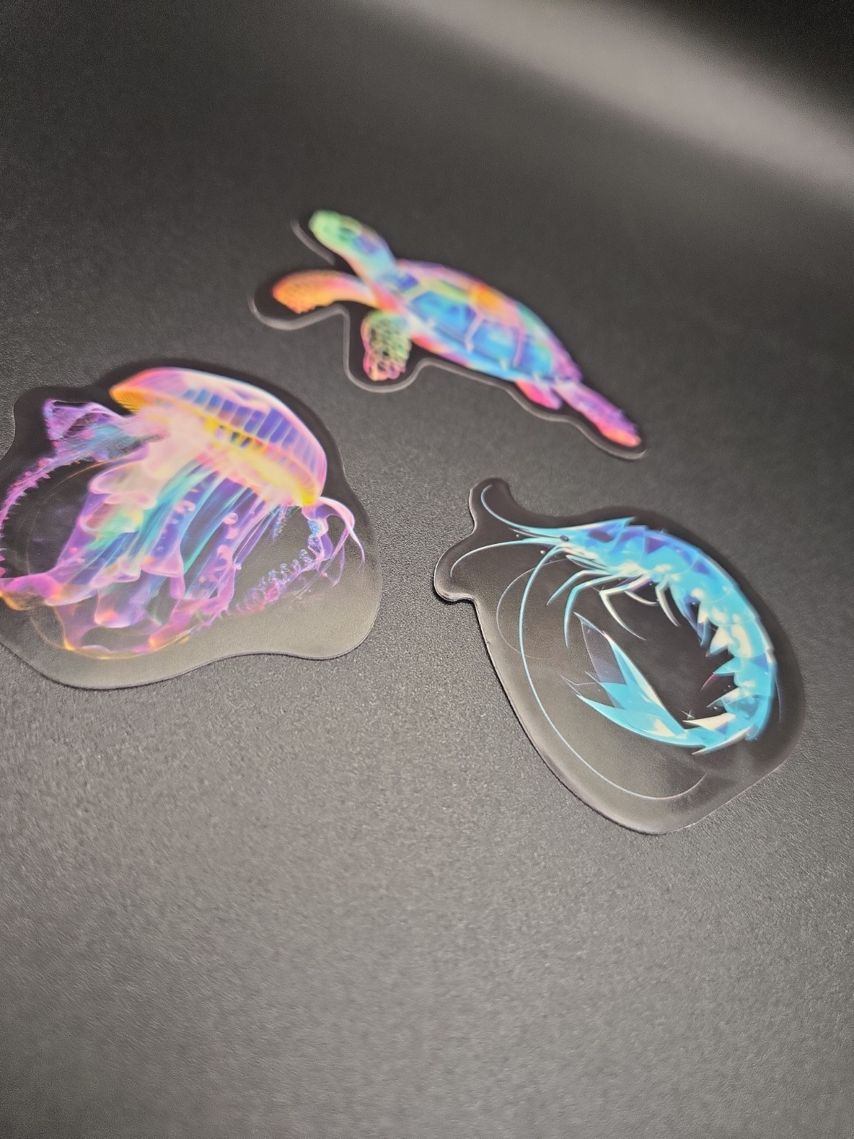 Ocean Themed Glow In The Dark Stickers!! Vinyl Waterproof – Turtle Shrimp Jelly