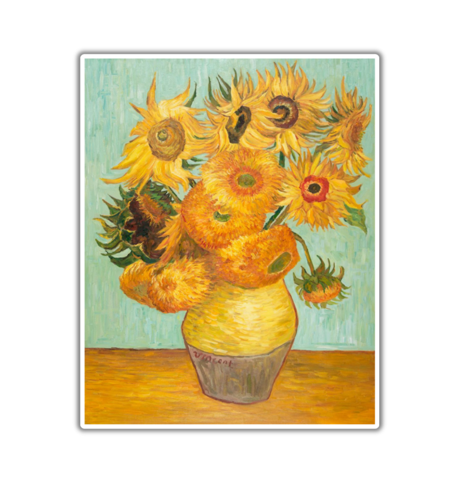 Sunflowers by Vincent Van Gogh Fridge Magnet or Laptop Sticker