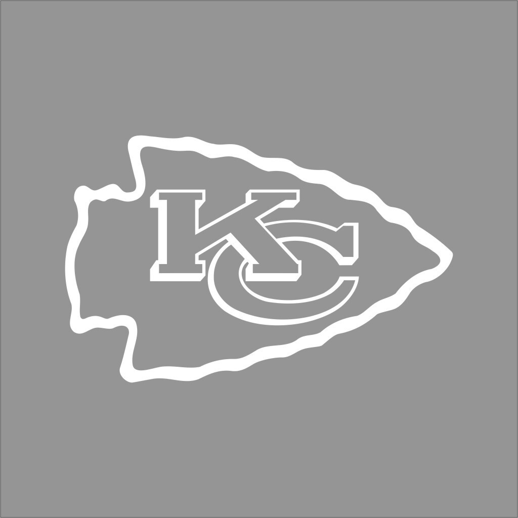 Kansas City Chiefs NFL Team Logo 1 Color Vinyl Decal Sticker Car Window Wall