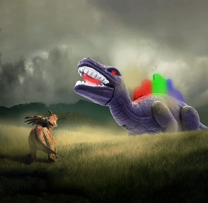 Purple Electronic Dinosaur Toy Remote Control Toy For Kids Gifts Age 3 4 5 6 7