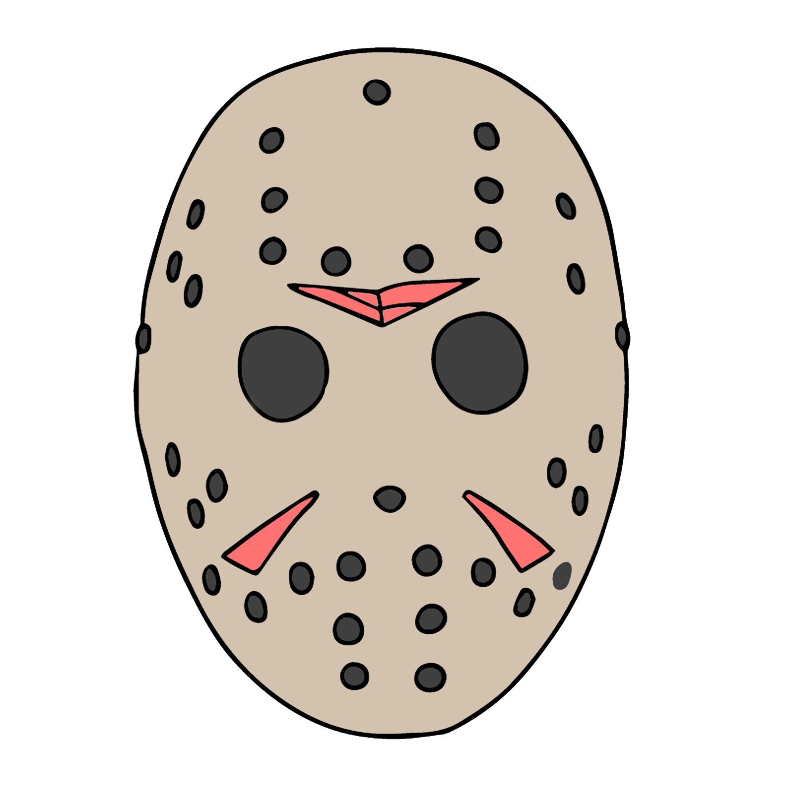 Friday the 13th Jason Mask Sticker Hockey Face Vinyl Decal Car Wall Window