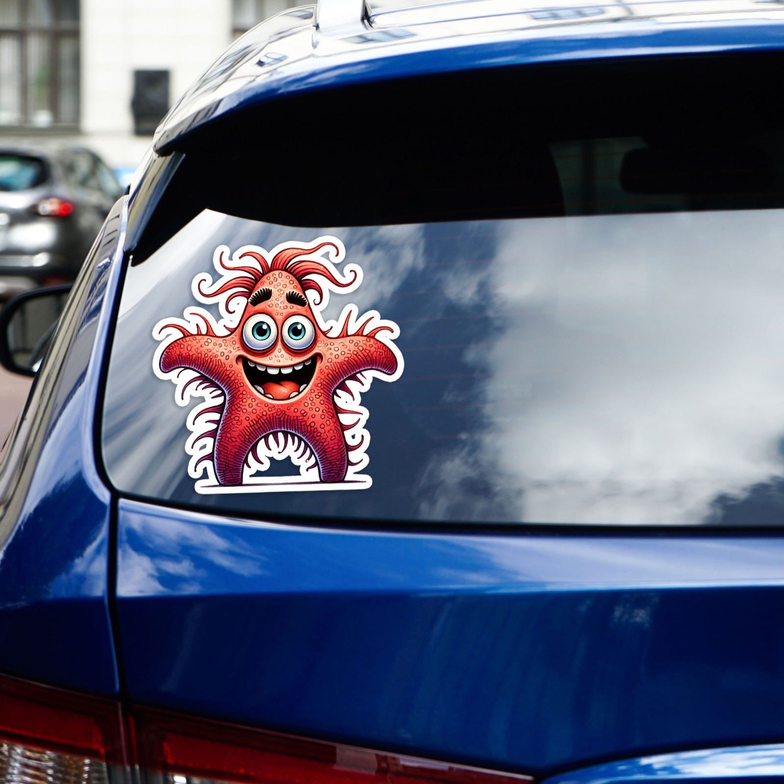 Happy Starfish – Vinyl Decal Sticker – Car Window Laptop – #400