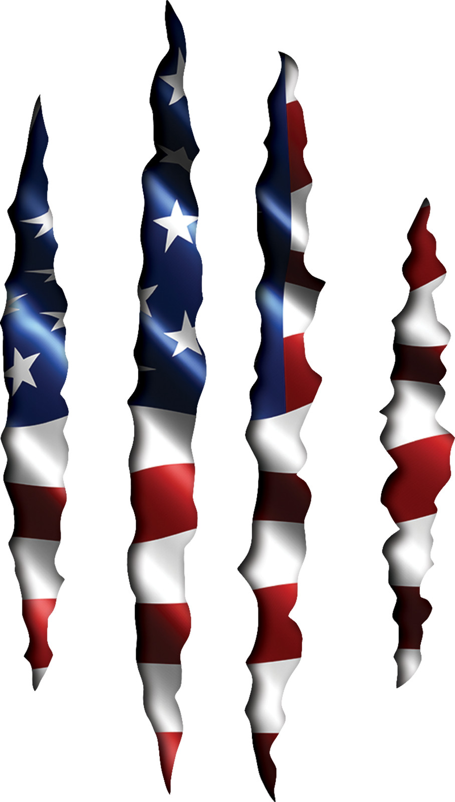 Claw Marks Decal | Ripped USA Patriotic Vinyl Sticker for Car, Truck, or Laptop