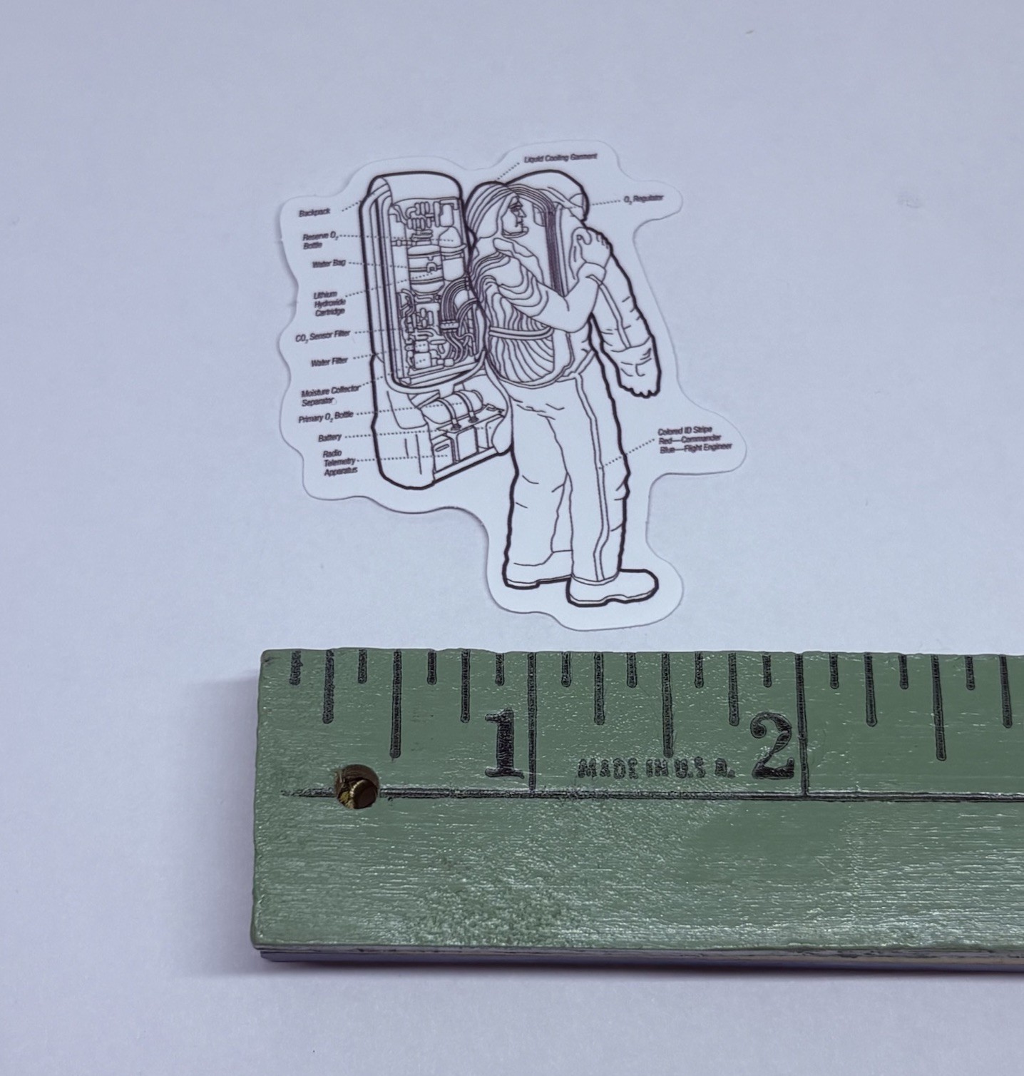 NASA Astronaut Suit Sticker Vinyl Decal Moon Space Journal Art Novelty Decor Tc9