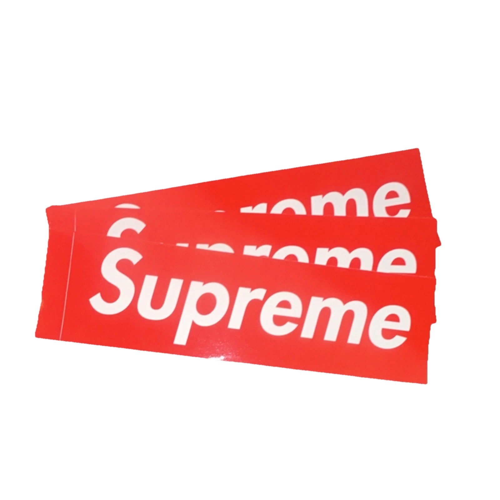 Supreme Red Box Logo Sticker Set of 3 Red White for Adults Teens Collectible