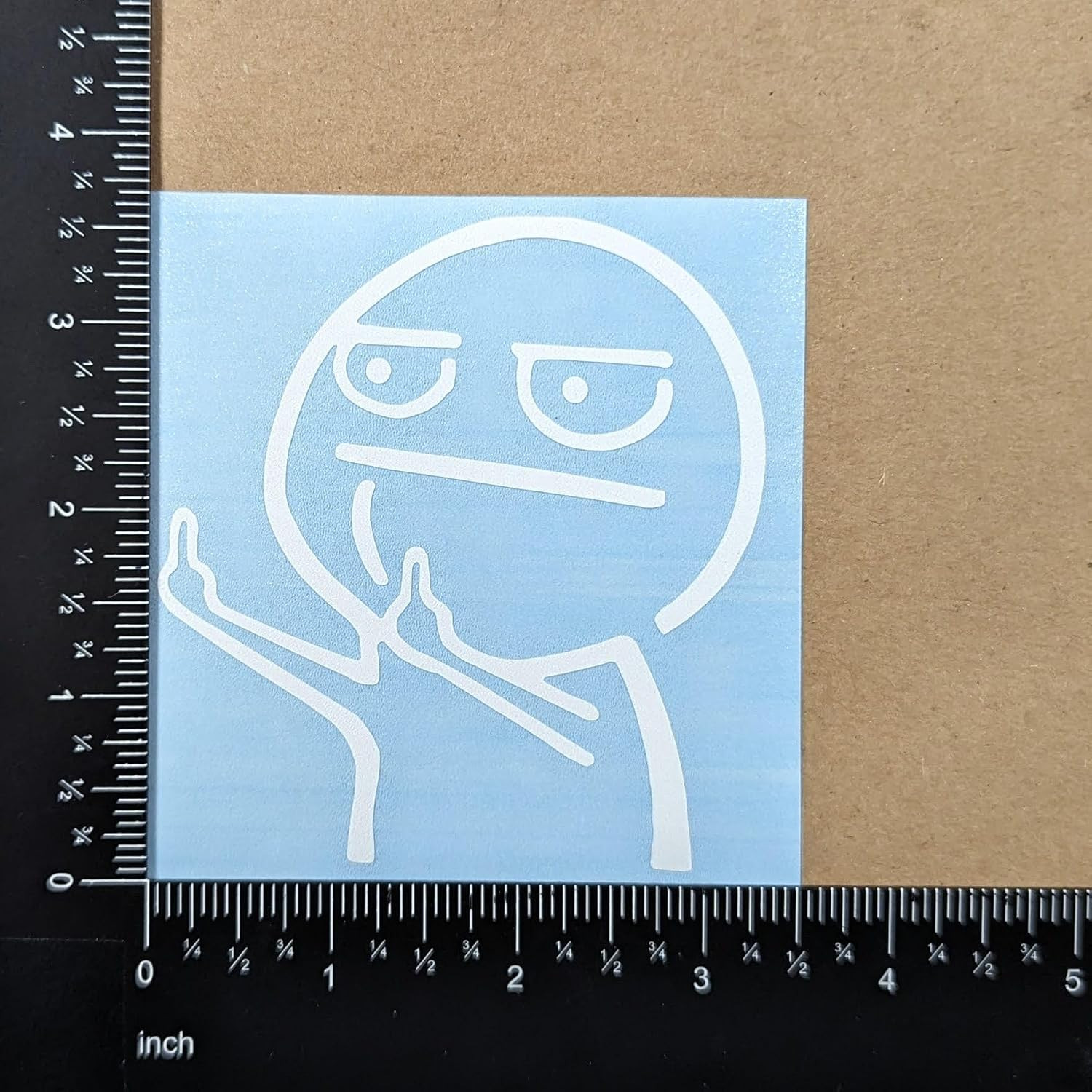 Middle Finger Meme Stick Figure Decal 4 Pack: Funny Stick Figure Double Flip off