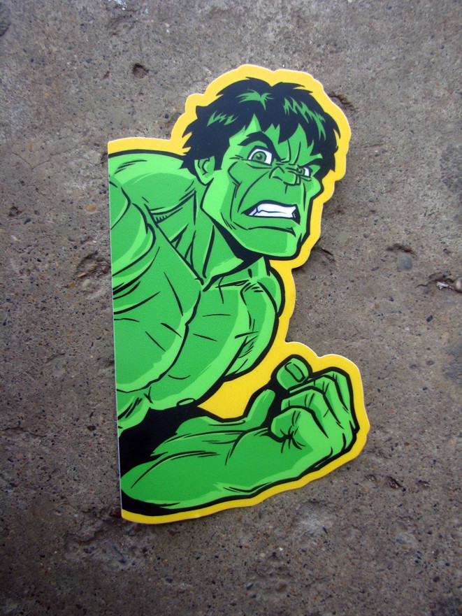Peeking HULK Vinyl Sticker 80s Marvel Truck Car Laptop Avengers Decal