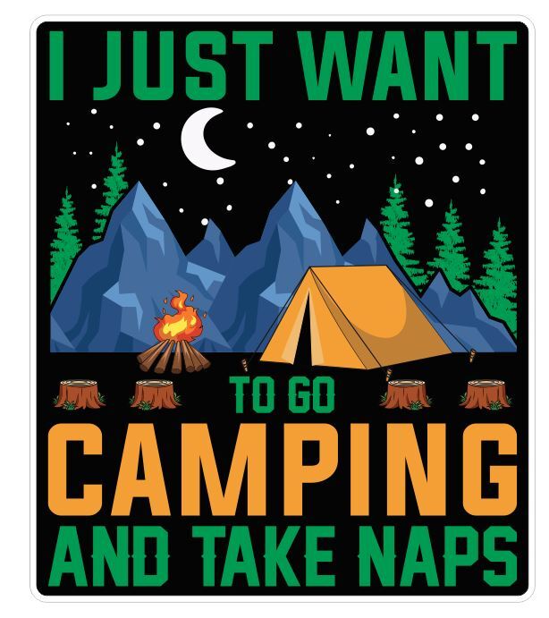 Camping Sticker Decal A532