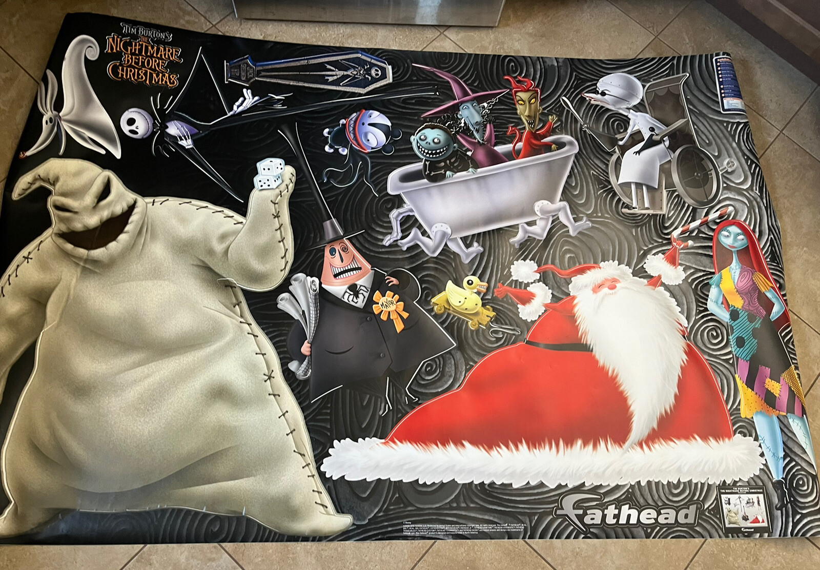 11 NIGHTMARE BEFORE CHRISTMAS Fathead Wall Decals-HUGE Wall Size 79.0"W x 52.0"