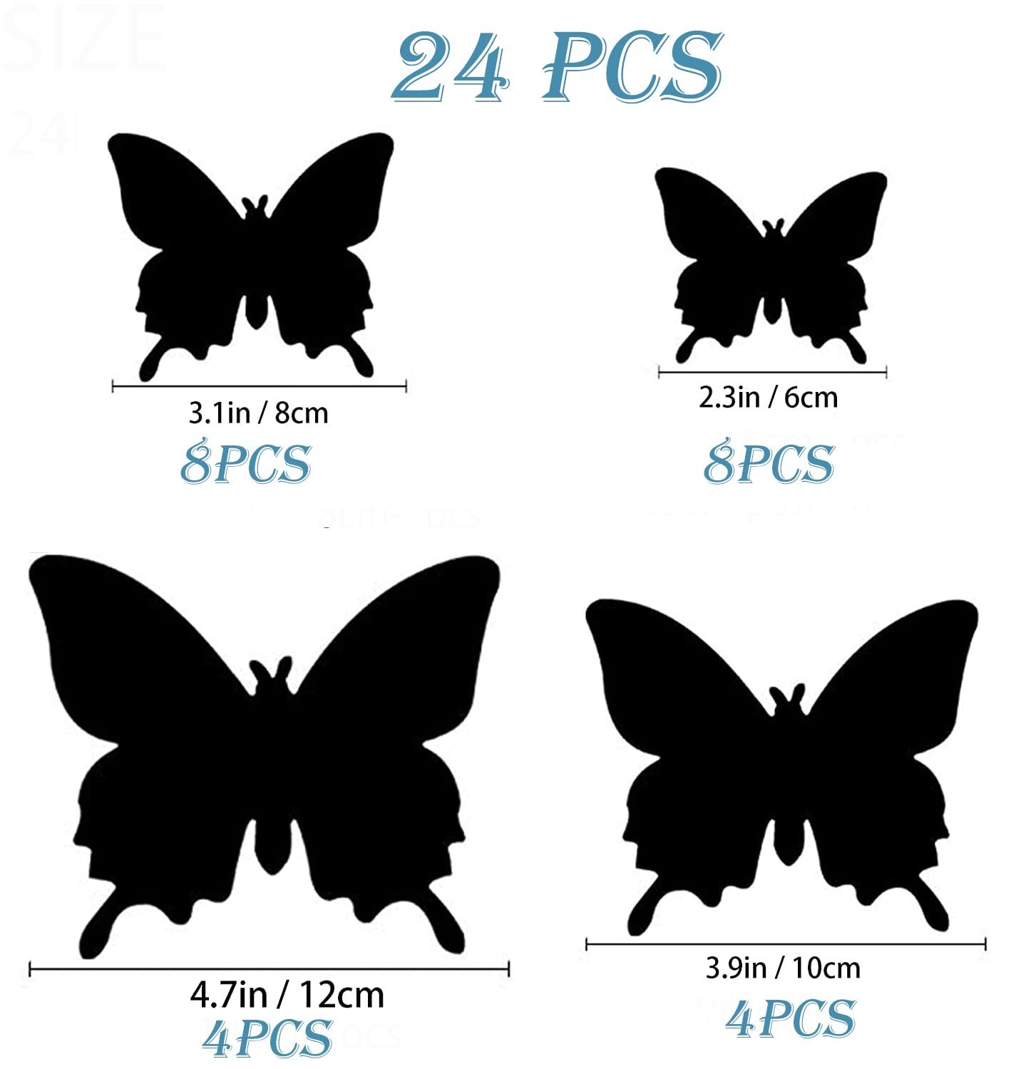 3D Butterfly Wall Stickers –Double-Layer Magnets, Reusable, Indoor Outdoor Decor