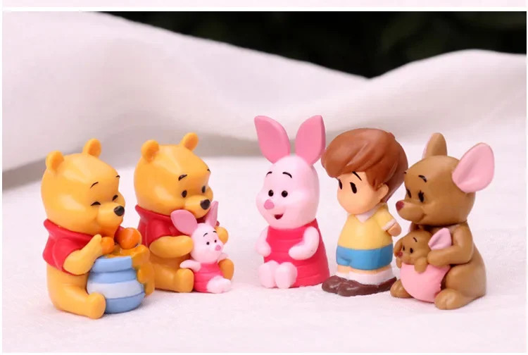 10pcs/set Cartoon Winnie The Pooh Action Figure Toy Pooh Bear Tigger Eeyore Pigl