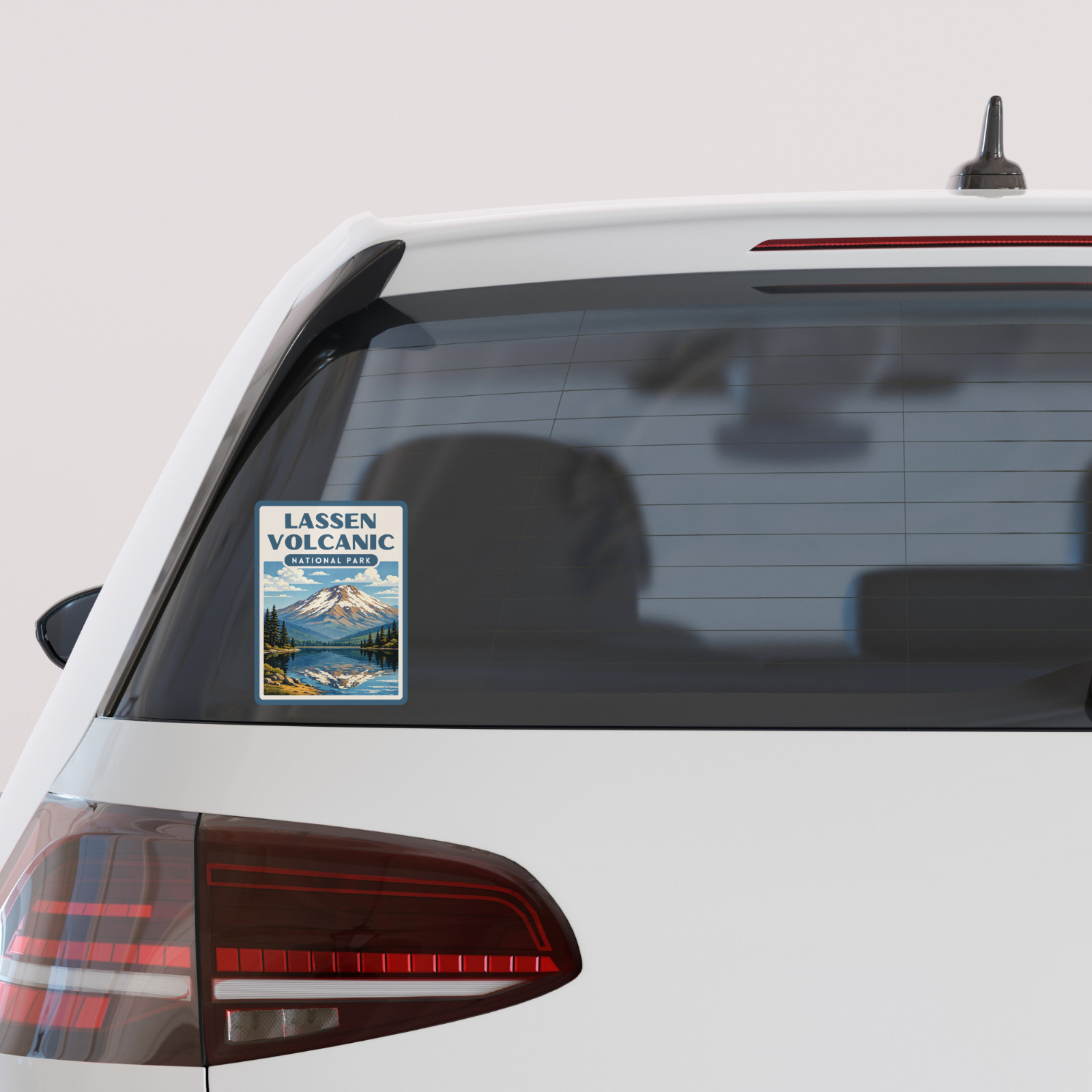 Lassen Volcanic National Park Sticker Retro Screen Print Vinyl California Decal