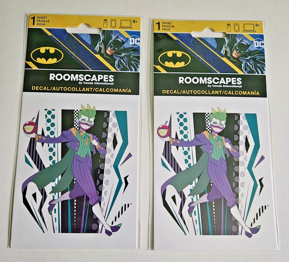 Lot of 2 Joker DC Comics Decals Roomscapes by Trends International NEW