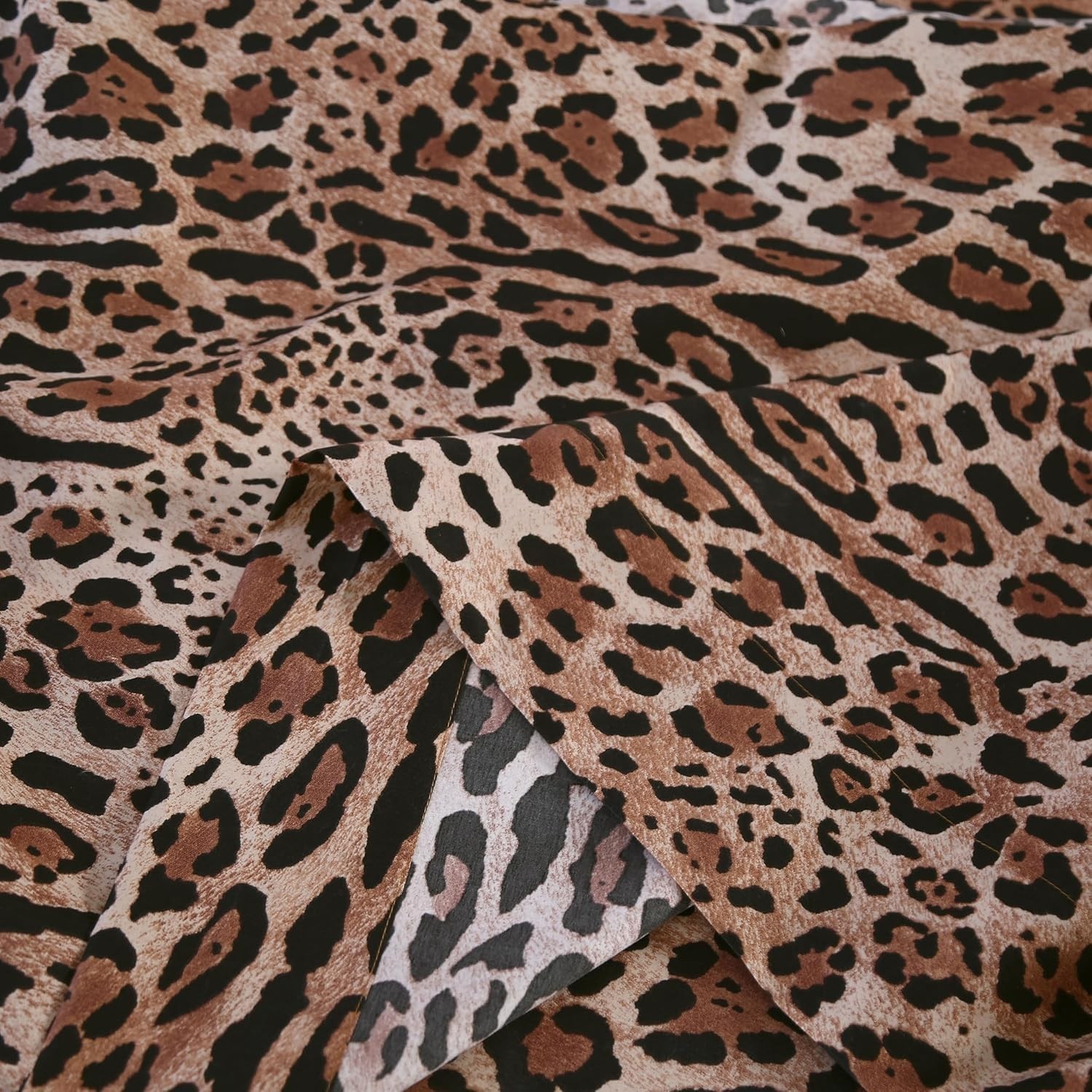 SDY 4PCS Cheetah Bedding Sheets Full Leopard Print Sheet Set Included 1 Fitte…